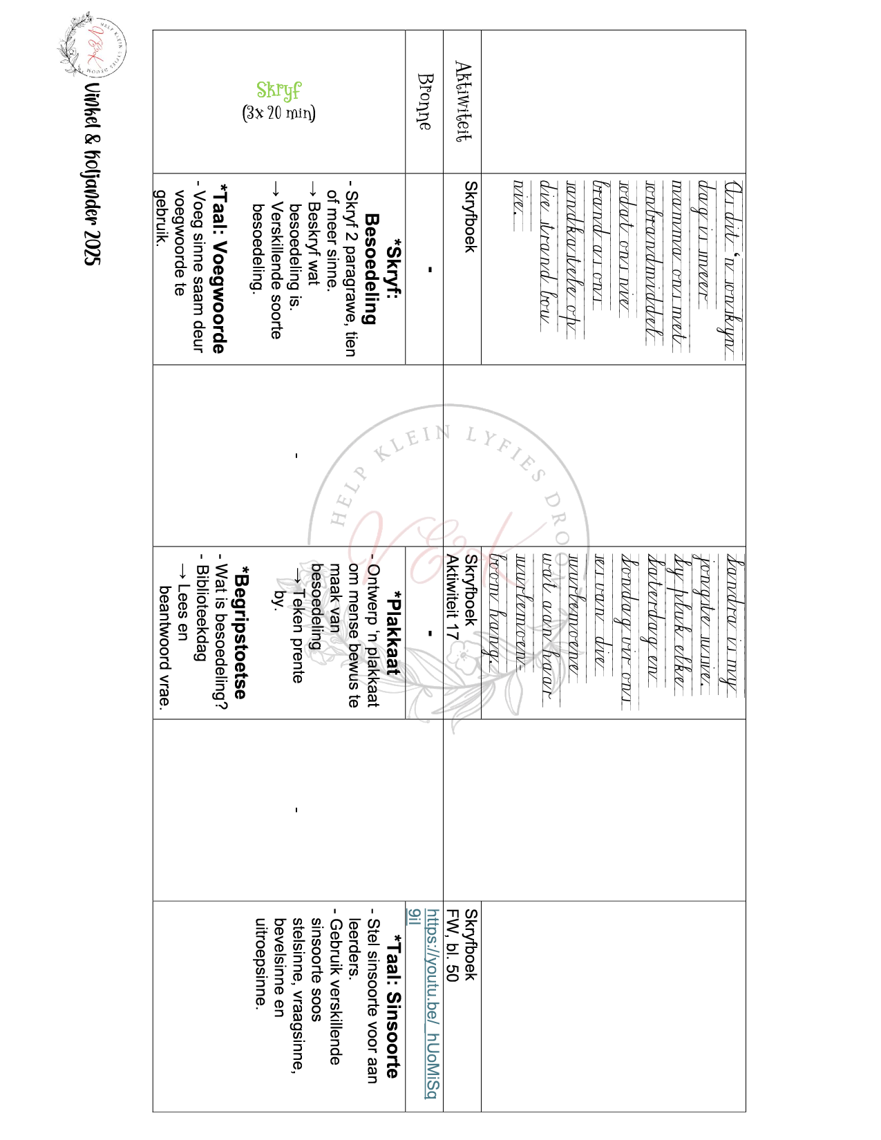 Graad 3 Afrikaans Huistaal Lesbeplanning Kwartaal 3 2025 - Image 4