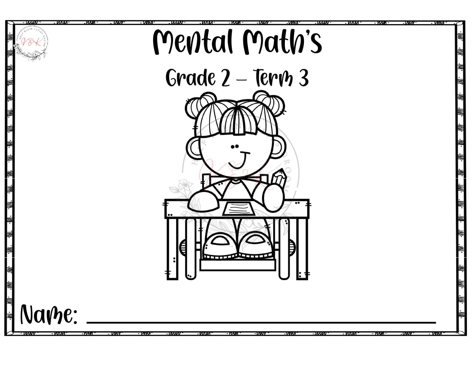 Grade 2 Mental Maths - Term 3 2025