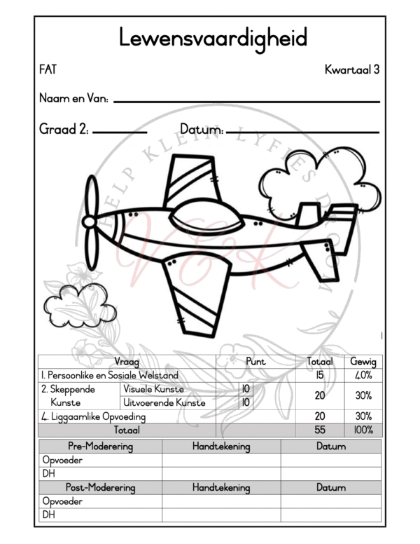 Grade 2 Life Skills Formal Assessment Task - Term 3 2025