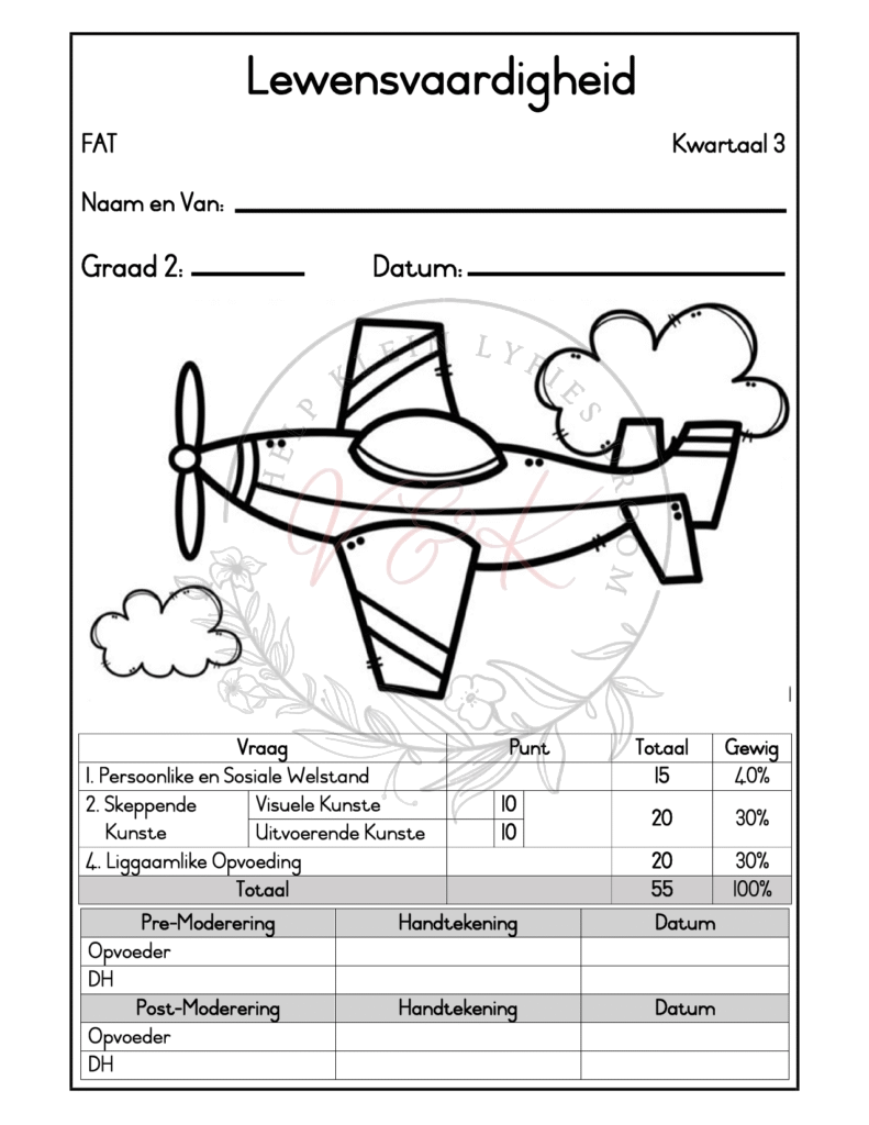 Grade 2 Life Skills Formal Assessment Task - Term 3 2025