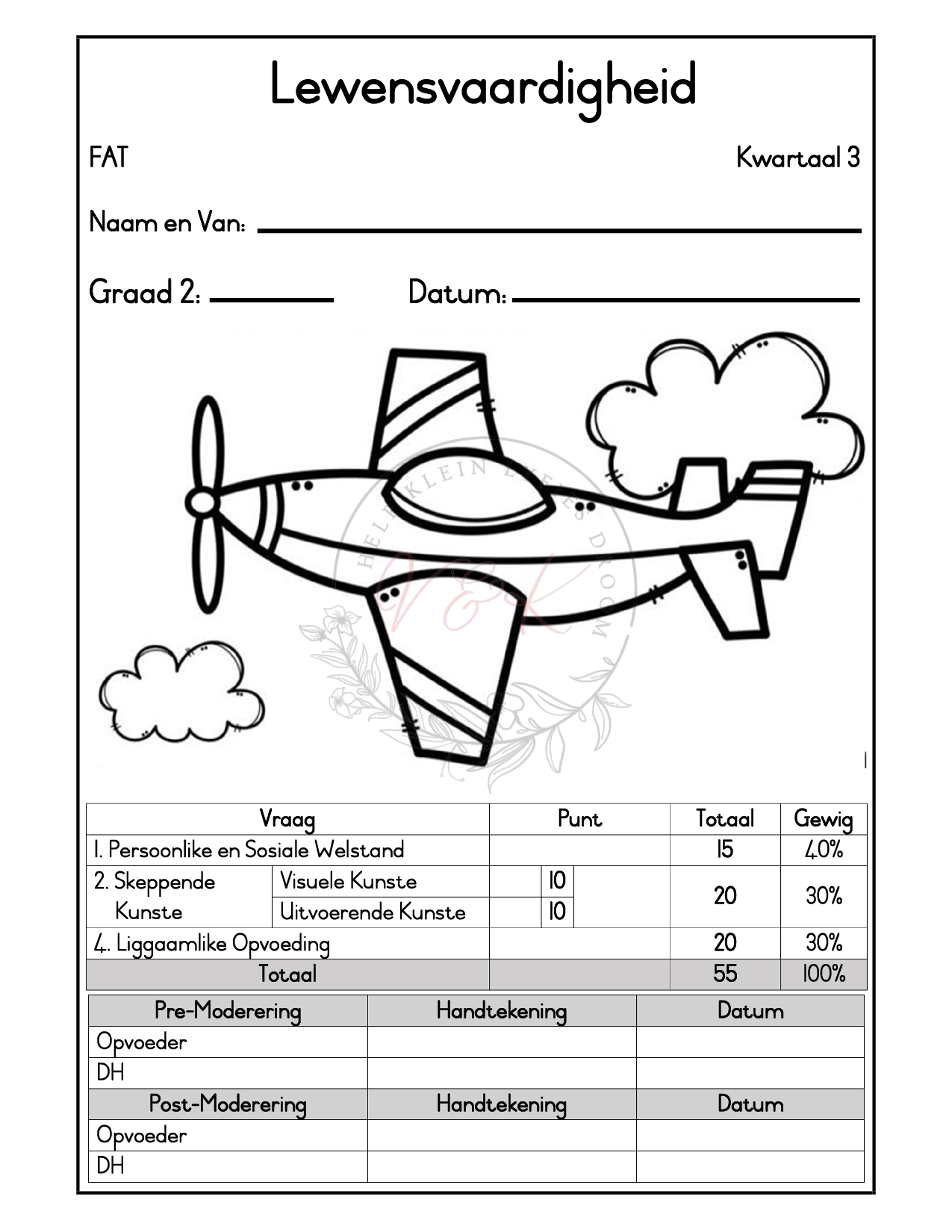 Grade 2 Life Skills Formal Assessment Task - Term 3 2025