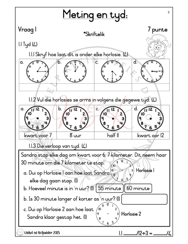 Graad 2 Wiskunde Formele Assesserings Taak - Kwartaal 3 2025 - Image 3