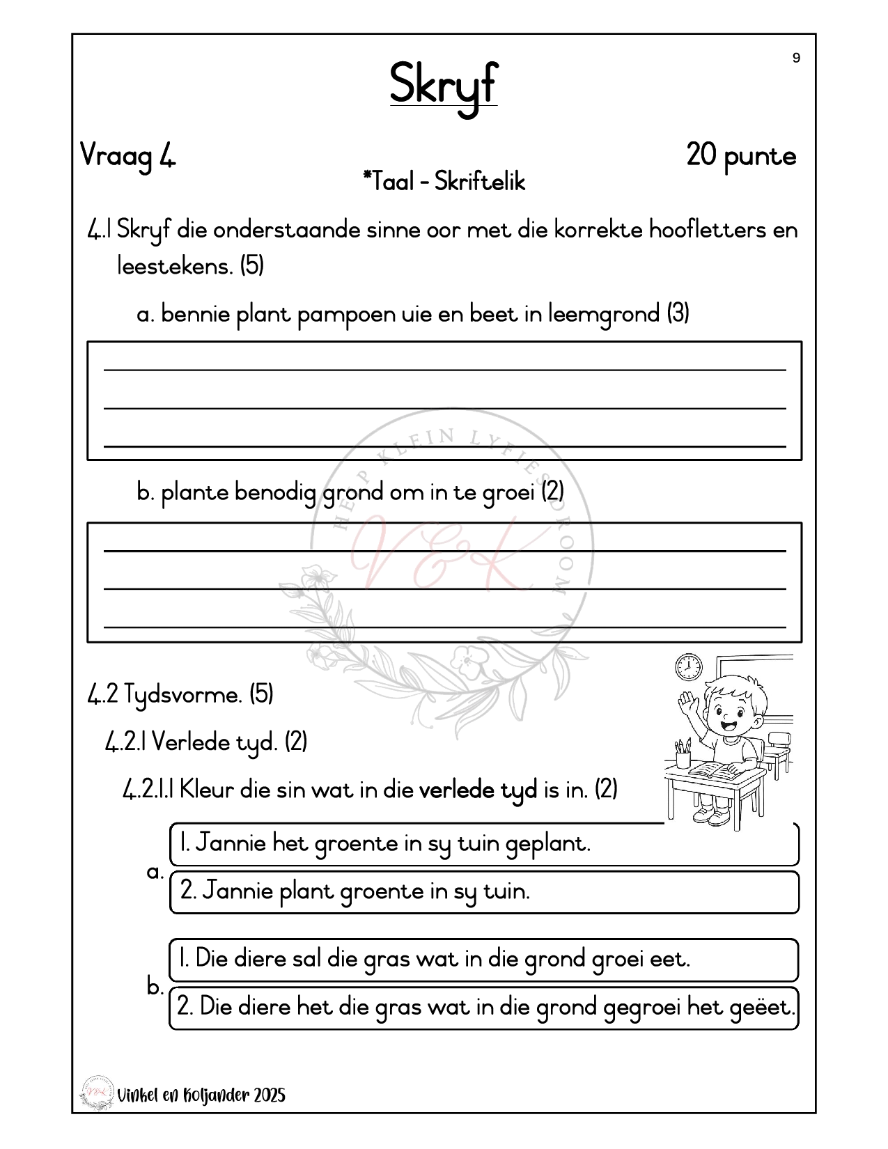 Graad 2 Afrikaans Huistaal Formele Assesserings Taak - Kwartaal 3 2025 - Image 3