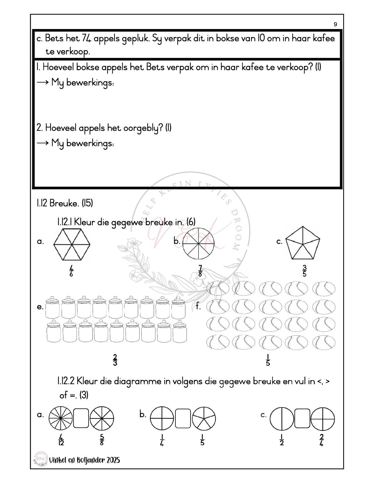 Graad 3 Wiskunde Formele Assesserings Taak - Kwartaal 3 2025 - Image 4