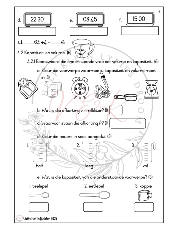Graad 3 Wiskunde Formele Assesserings Taak - Kwartaal 3 2025 - Image 6