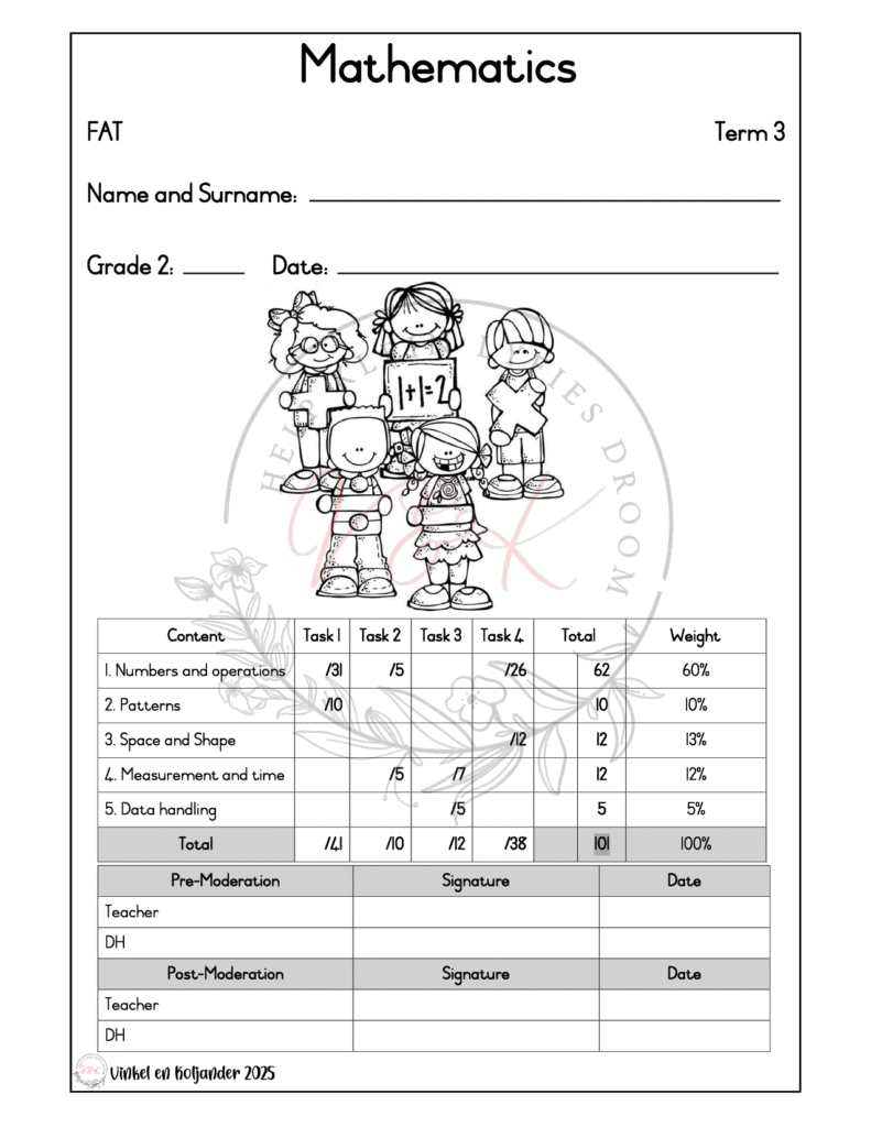 Grade 2 Mathematics Formal Assessment Task - Term 3 2025