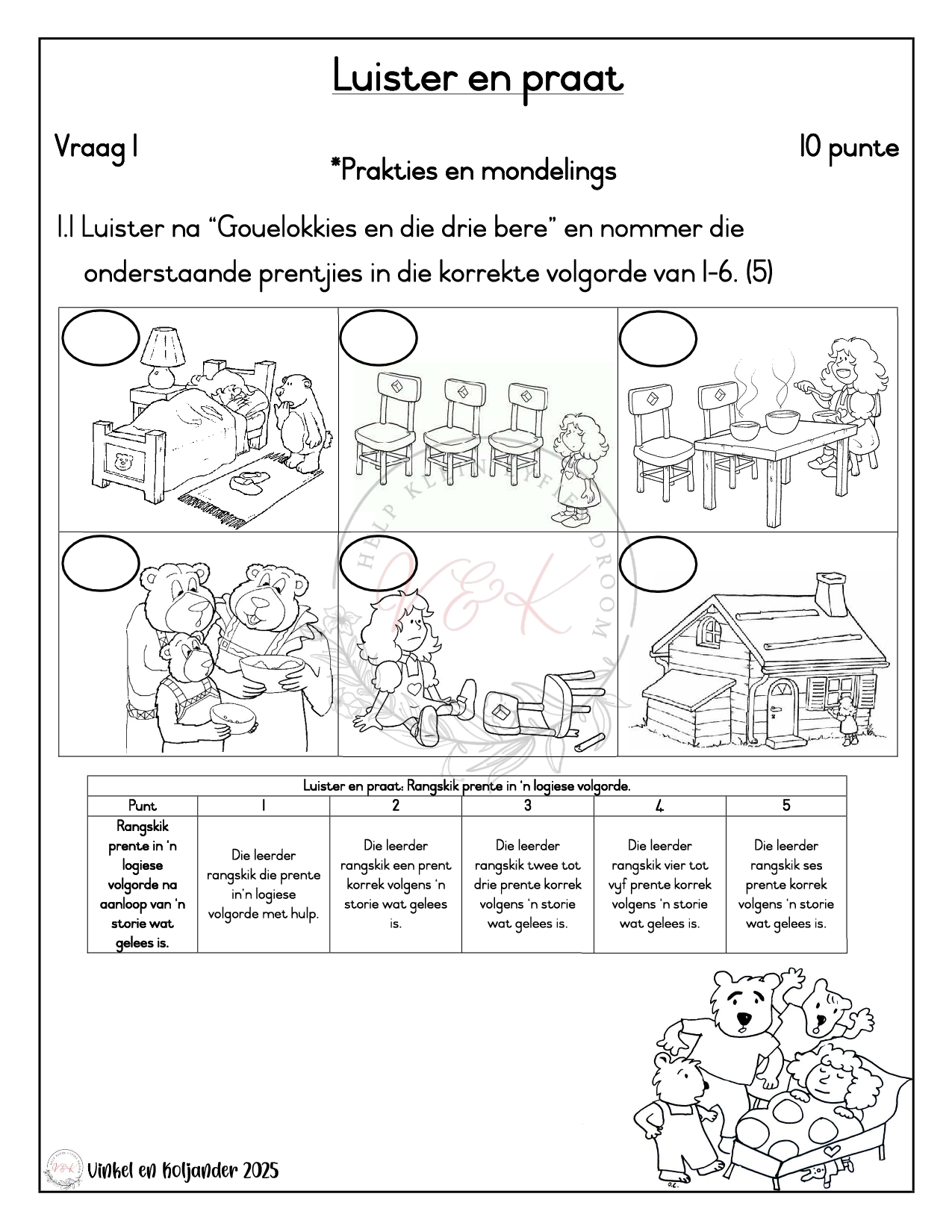 Graad 1 Afrikaans Huistaal Formele Assesserings Taak - Kwartaal 4 2025 - Image 2