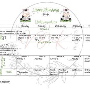 Grade 1 Mathematics Lesson Planning Package - Term 4 2025