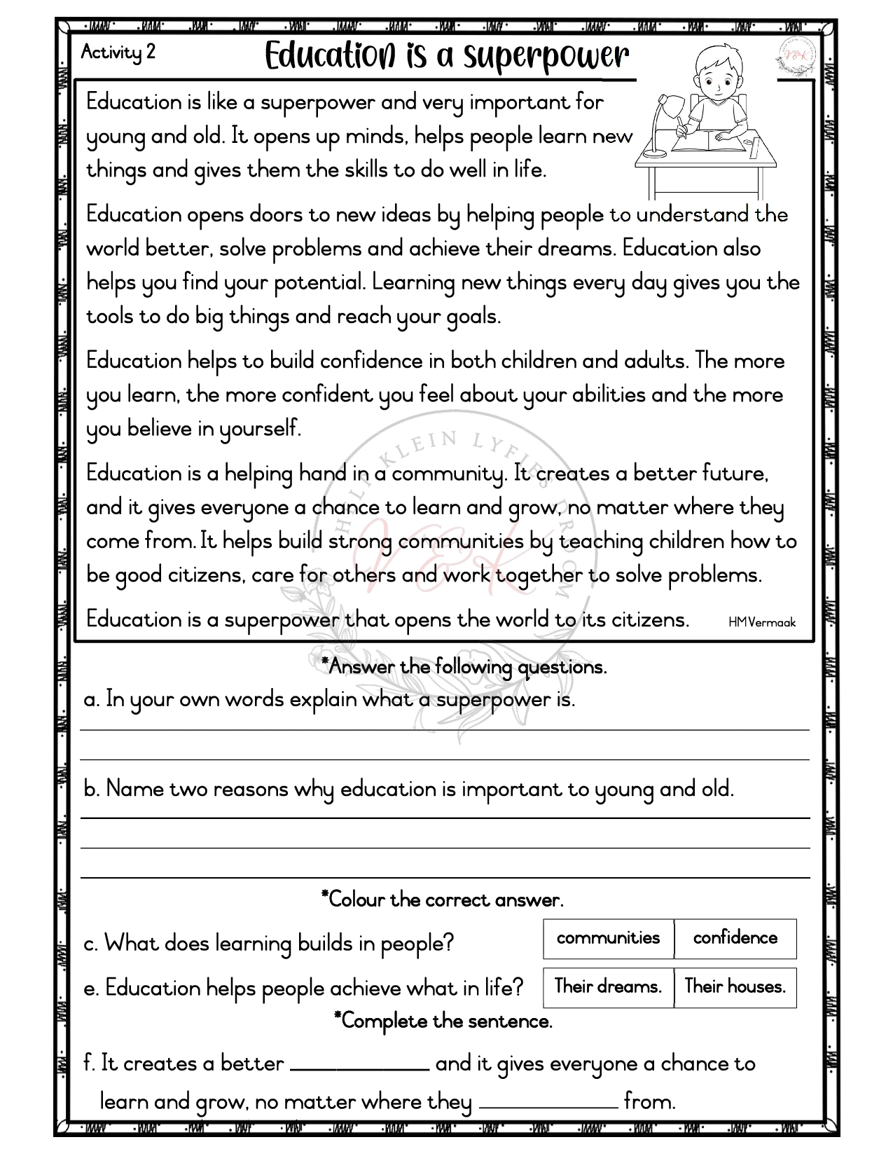 Grade 3 English First Additional Language Comprehension - Term 4 - Image 2