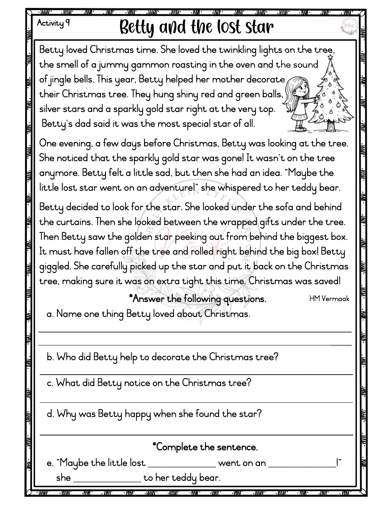 Grade 3 English First Additional Language Comprehension - Term 4 - Image 3