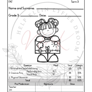 Grade 3 Life Skills Formal Assessment Task - Term 3 2025