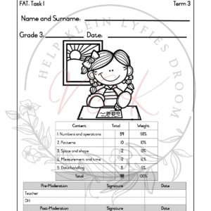 Grade 3 Mathematics Formal Assessment Task - Term 3 2025