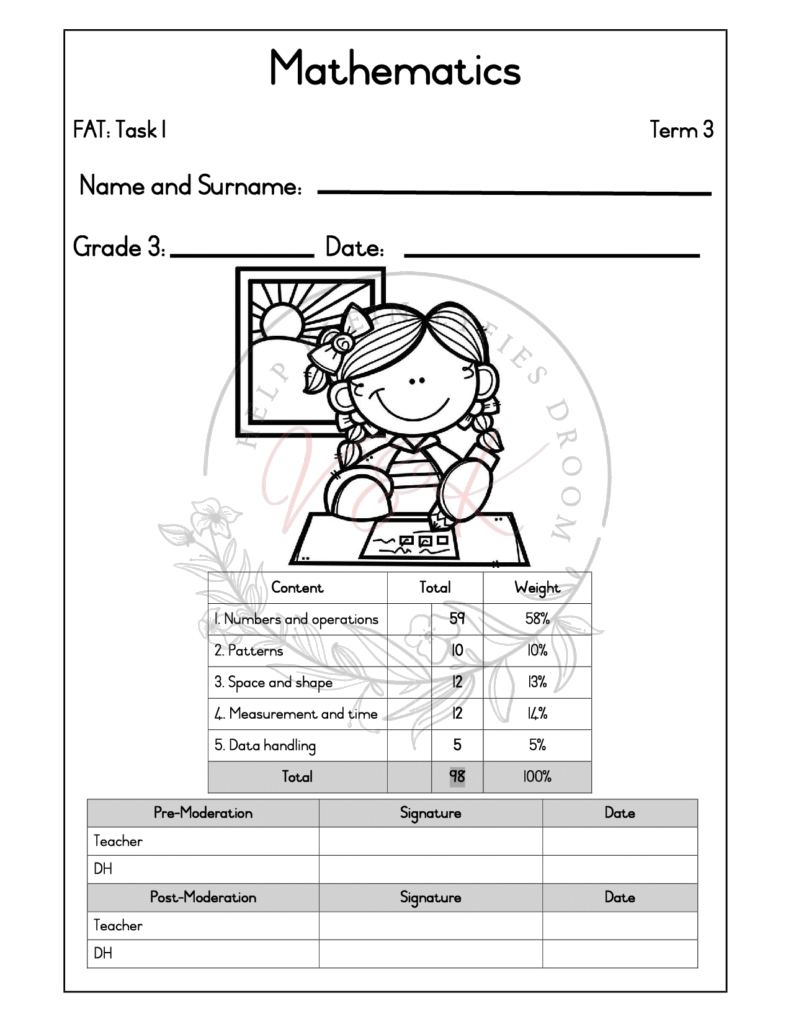 Grade 3 Mathematics Formal Assessment Task - Term 3 2025