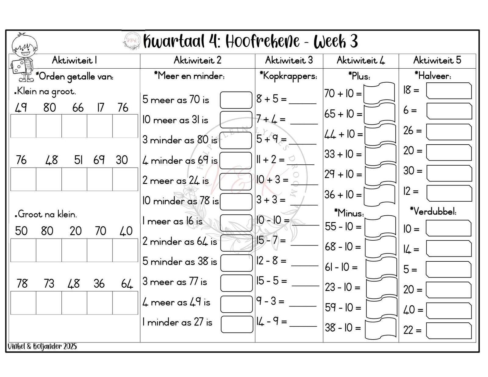 Graad 2 Hoofrekene - Kwartaal 4 2025 - Image 2
