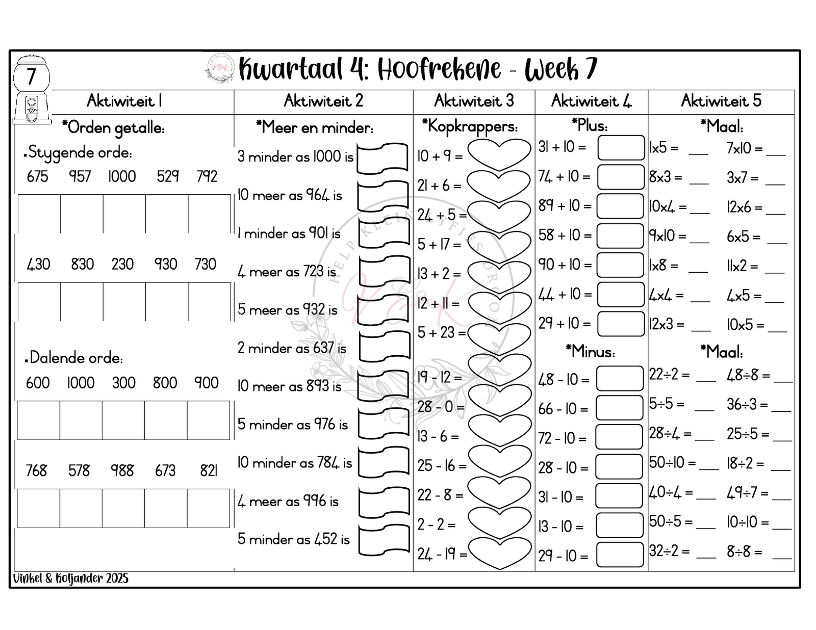 Graad 3 Hoofrekene - Kwartaal 4 - Image 2