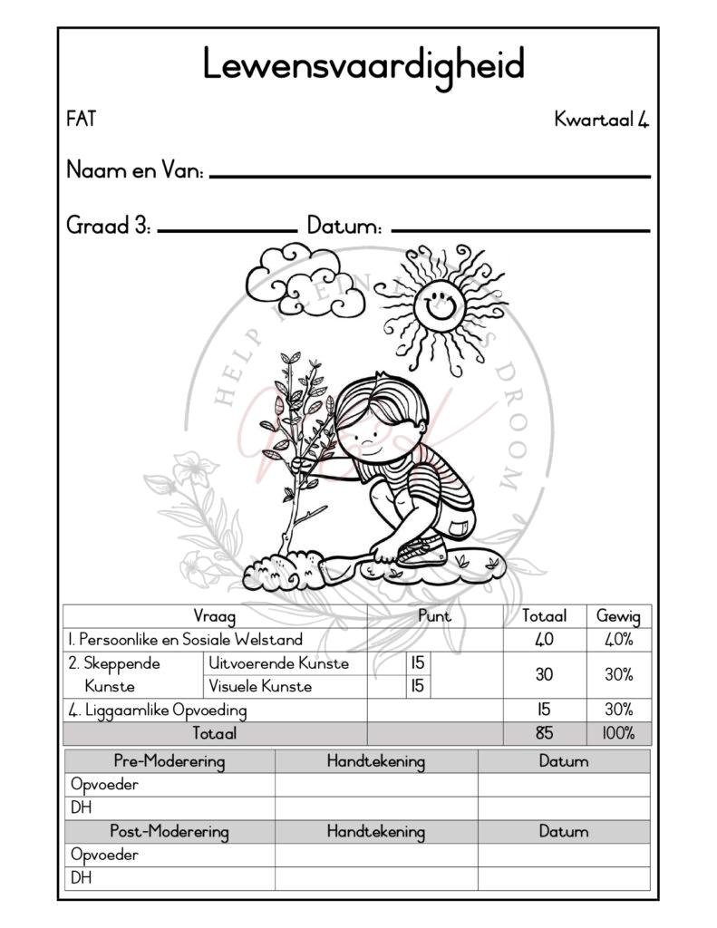Graad 3 Lewensvaardigheid Formele Assesserings Taak - Kwartaal 4 2025