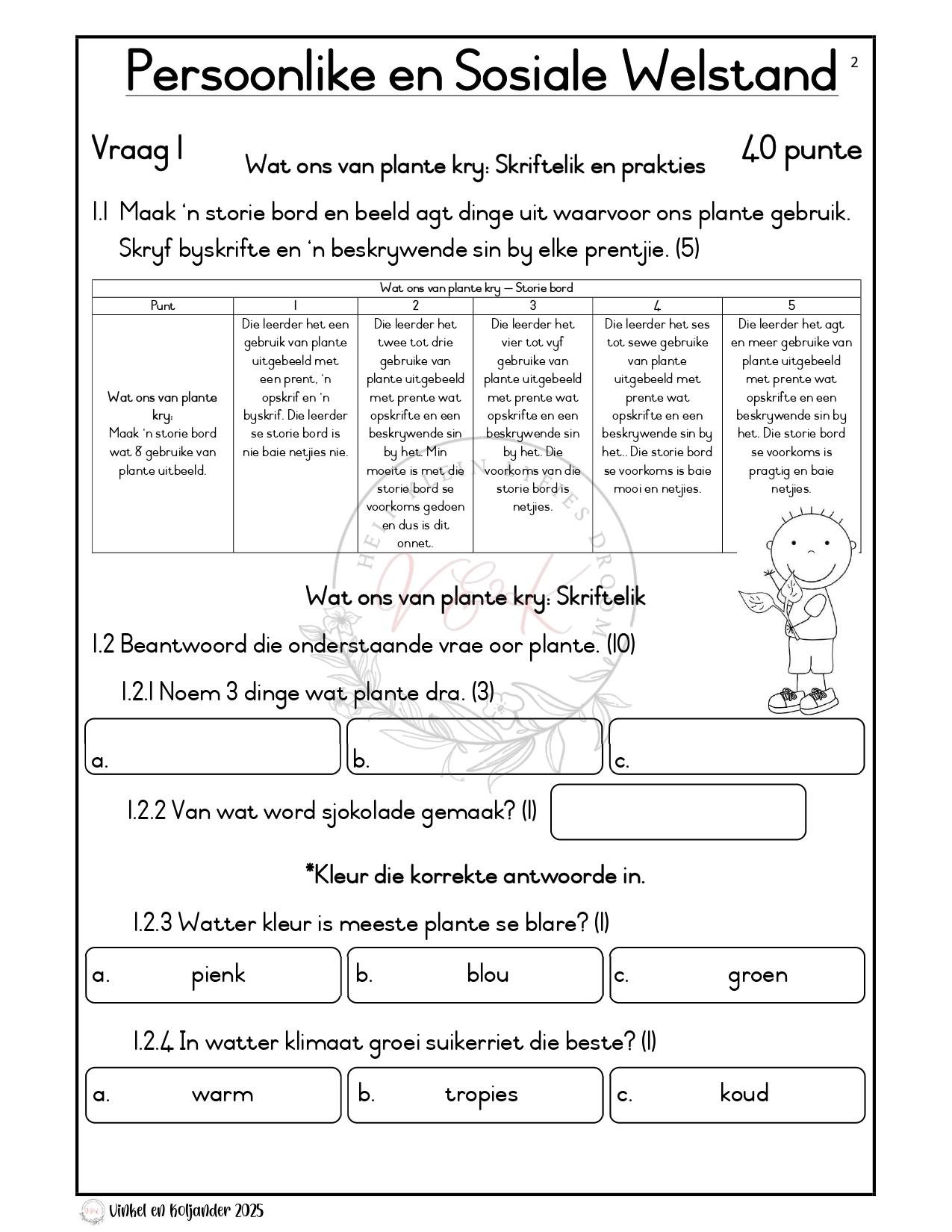 Graad 3 Lewensvaardigheid Formele Assesserings Taak - Kwartaal 4 2025 - Image 2