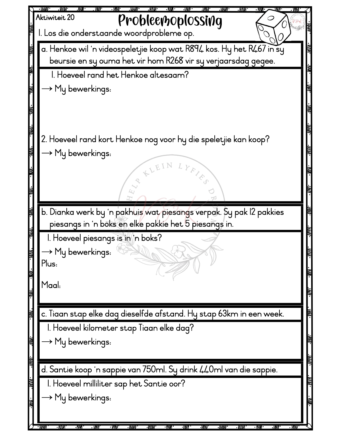 Graad 3 Wiskunde Aktiwiteitsboek - Kwartaal 4 2025 - Image 4