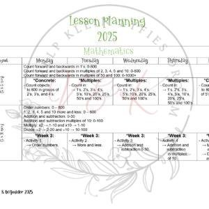 Grade 3 Mathematics Lesson Planning Package - Term 4 2025
