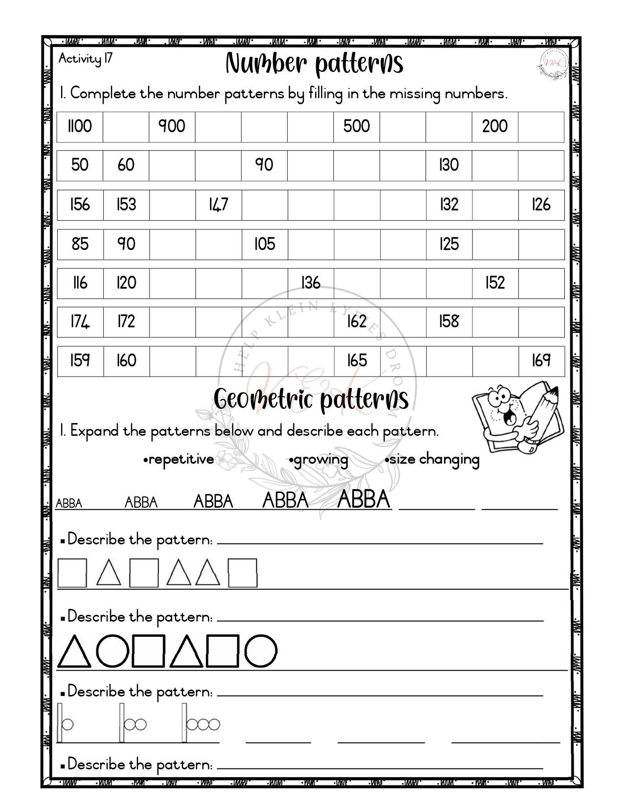 Grade 3 Mathematics Activity Book - Term 1 2025 - Image 4