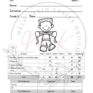 Grade 3 Mathamatics Formal Assessment Task - Term 1 2025