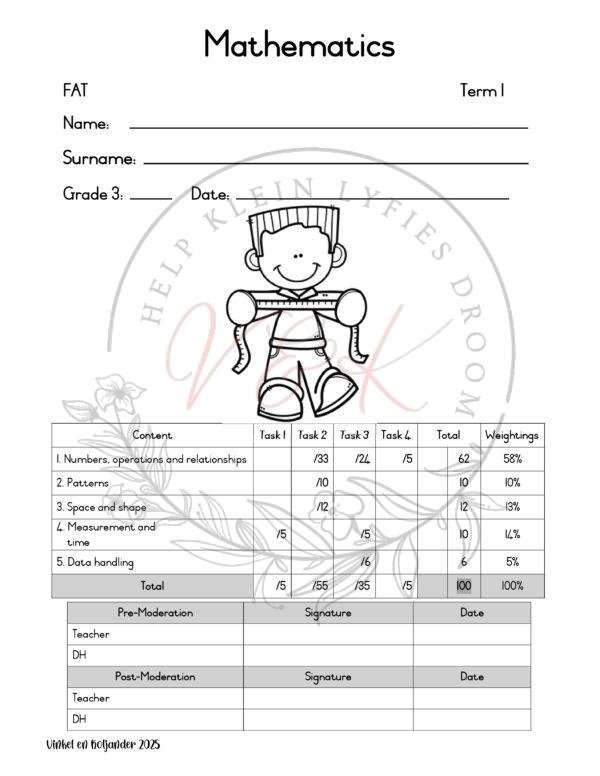 Grade 3 Mathamatics Formal Assessment Task - Term 1 2025