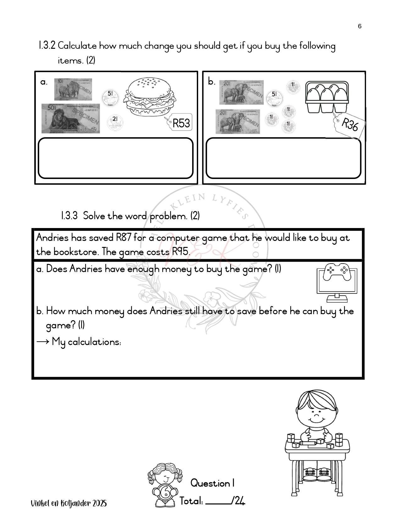 Grade 3 Mathamatics Formal Assessment Task - Term 1 2025 - Image 3