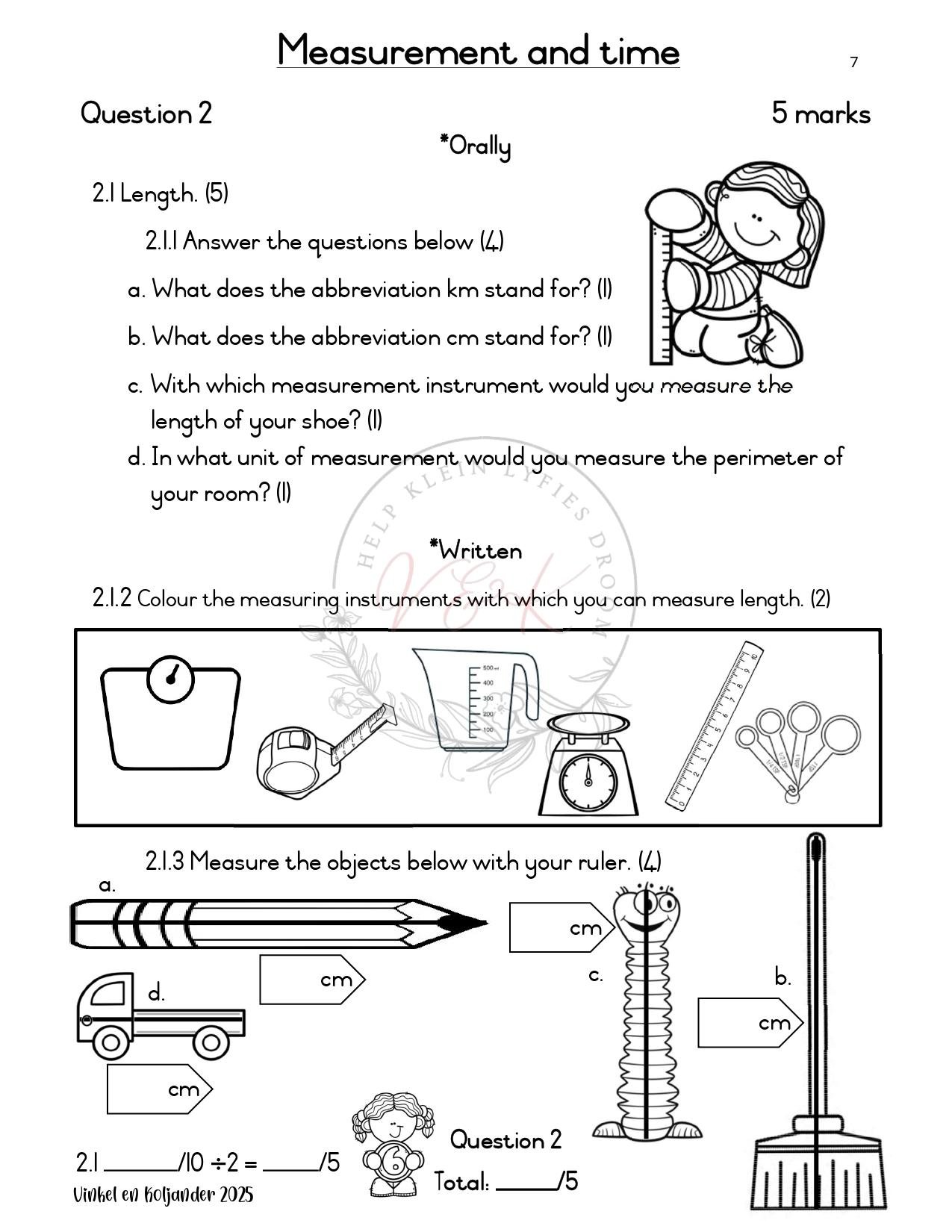 Grade 3 Mathamatics Formal Assessment Task - Term 1 2025 - Image 4