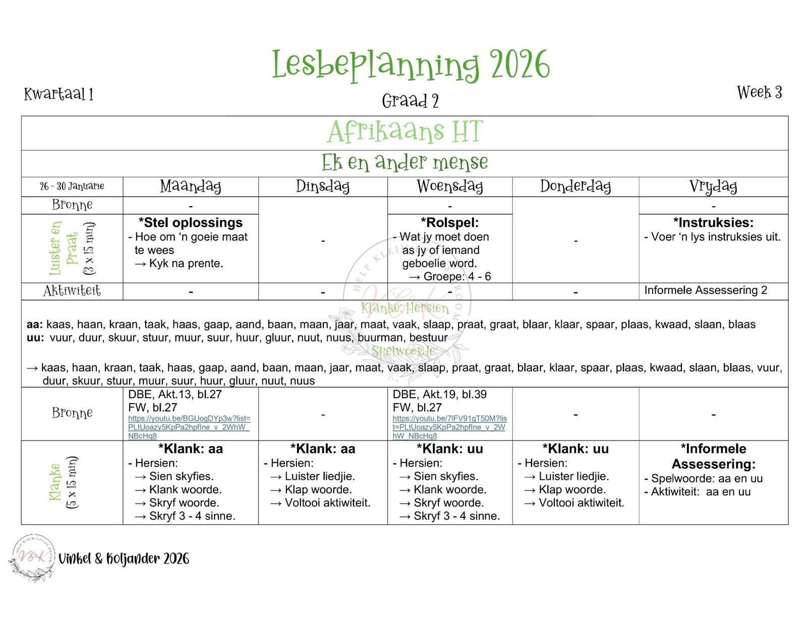 Graad 2 Afrikaans Huistaal Aktiwiteitsboek - Kwartaal 1 2026 - Image 6