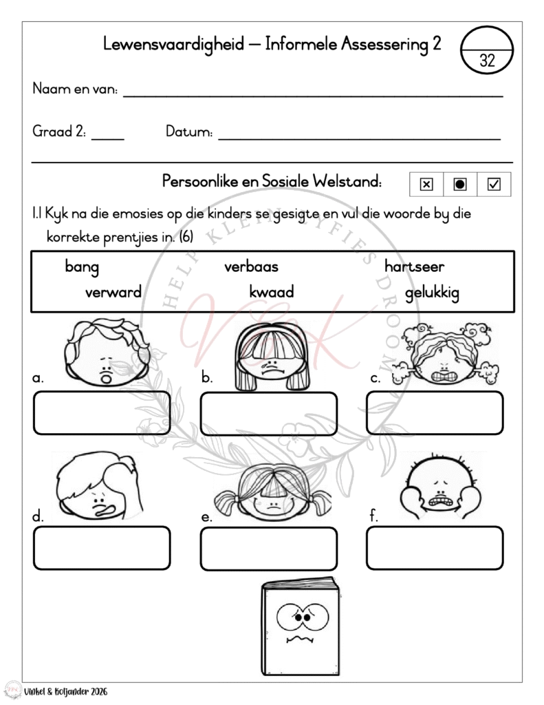 Graad 2 Lewensvaardigheid Informele Assessering - Kwartaal 1 2026