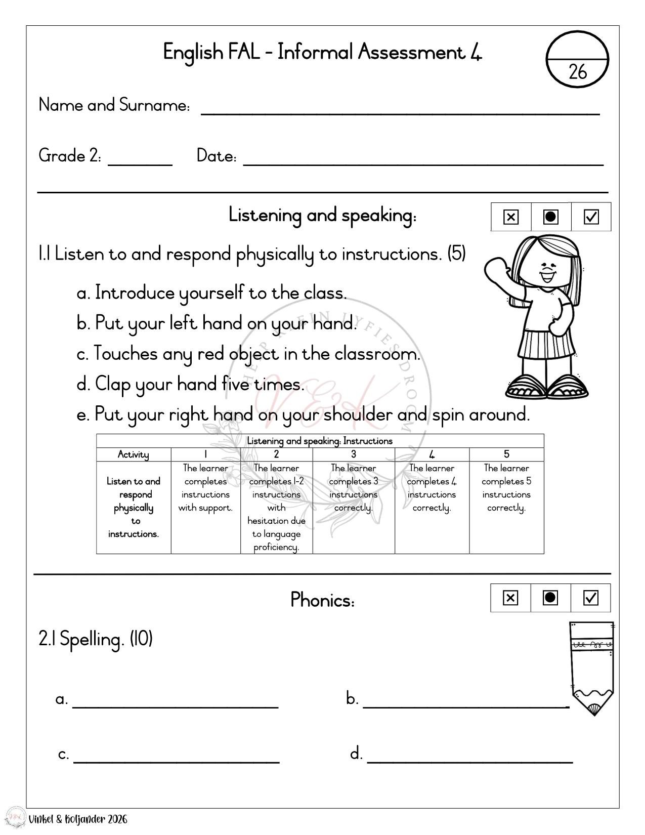 Grade 2 English First Additional Language Lesson Planning Package - Term 1 2026 - Image 16