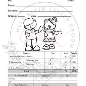 Grade 3 Life Skills Formal Assessment Task - Term 1 2025