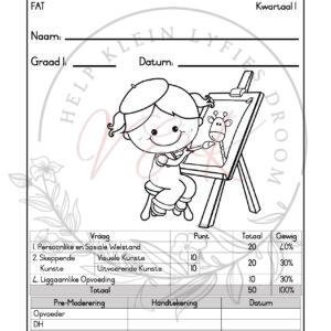 Graad 1 Lewensvaardigheid Formele Assesserings Taak - Kwartaal 1 2026