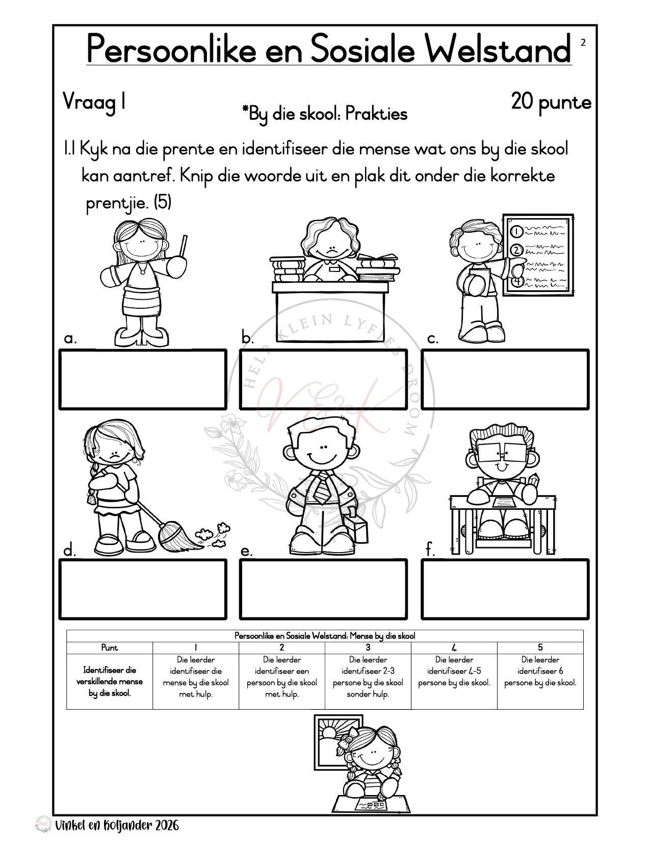 Graad 1 Formele Assesserings Take Pakket - Kwartaal 1 2026 - Image 8