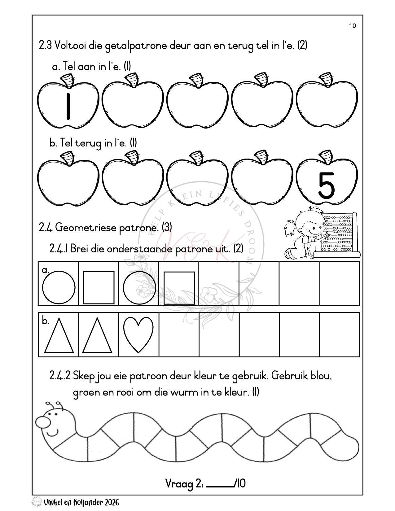 Graad 1 Wiskunde Formele Assesserings Taak - Kwartaal 1 2026 - Image 4