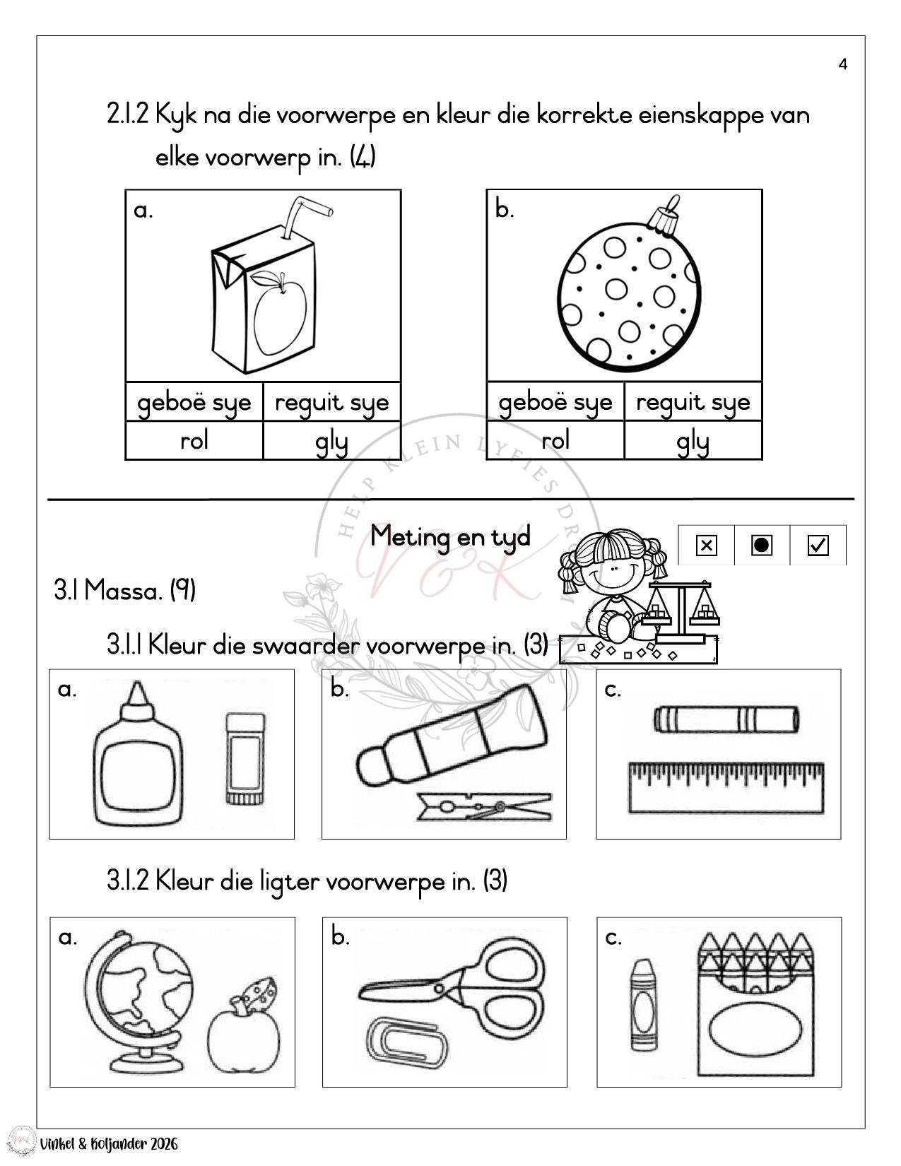 Graad 1 Wiskunde Lesbeplannings Pakket - Kwartaal 1 2026 - Image 2