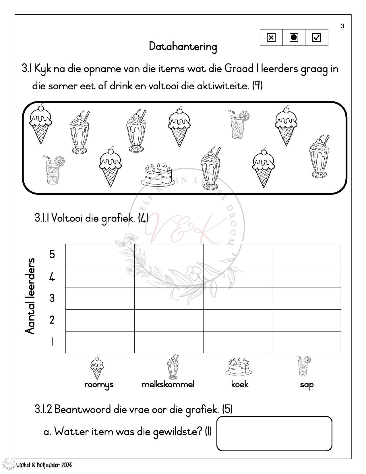 Graad 1 Wiskunde Lesbeplannings Pakket - Kwartaal 1 2026 - Image 4