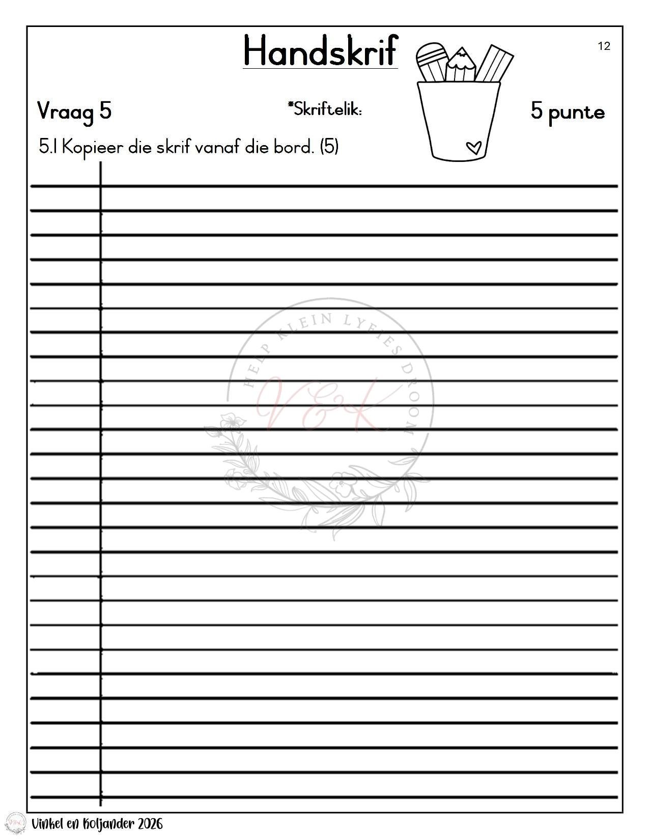Graad 2 Afrikaans Huistaal Formele Assesserings Taak - Kwartaal 1 2026 - Image 4