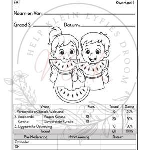 Graad 2 Lewensvaardigheid Formele Assessererings Taak - Kwartaal 1 2026