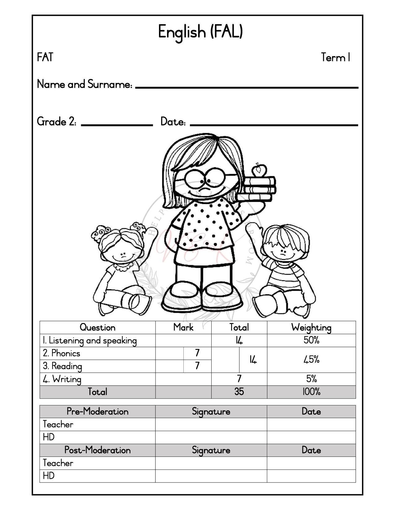 Grade 2 English Formal Assessment Task - Term 1 2026