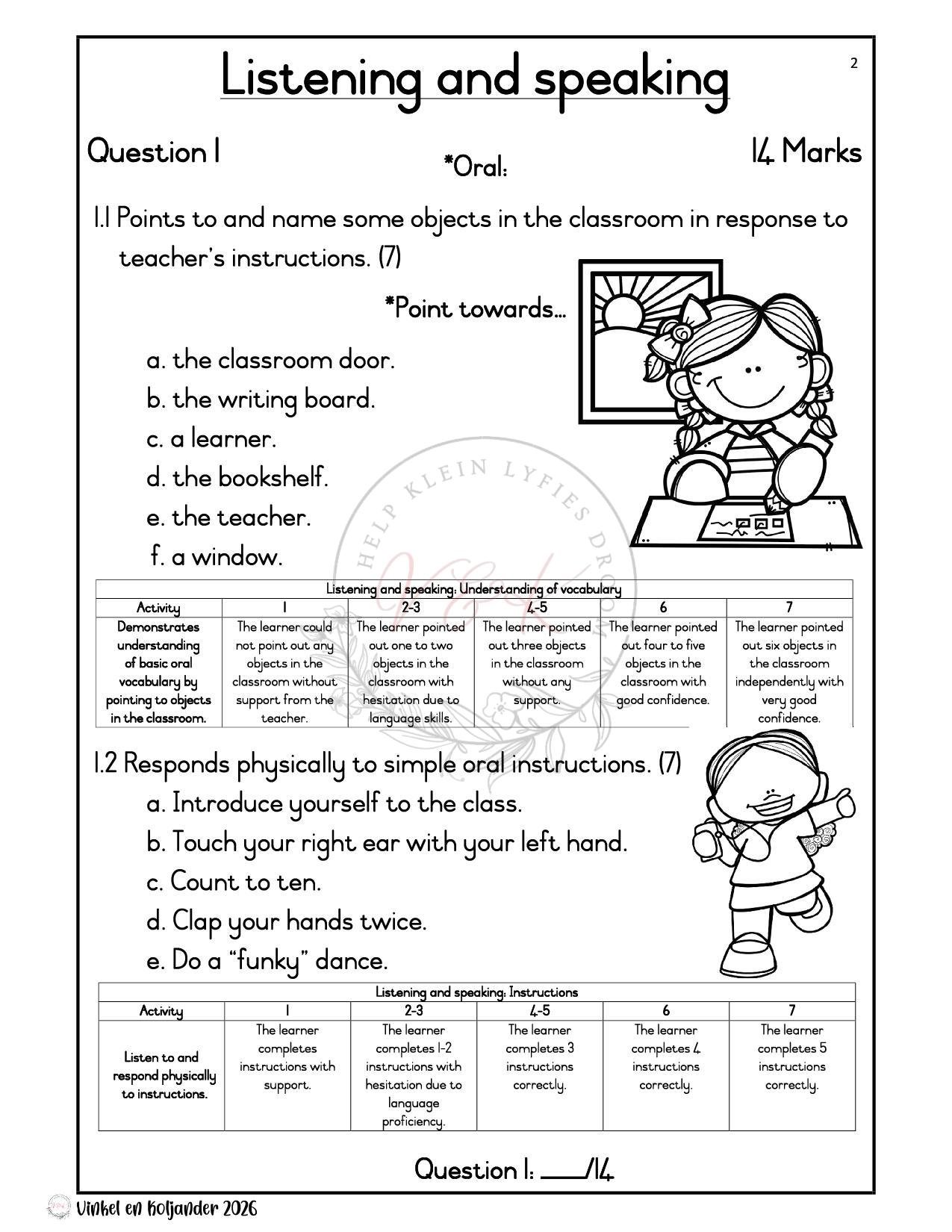 Grade 2 English Formal Assessment Task - Term 1 2026 - Image 2