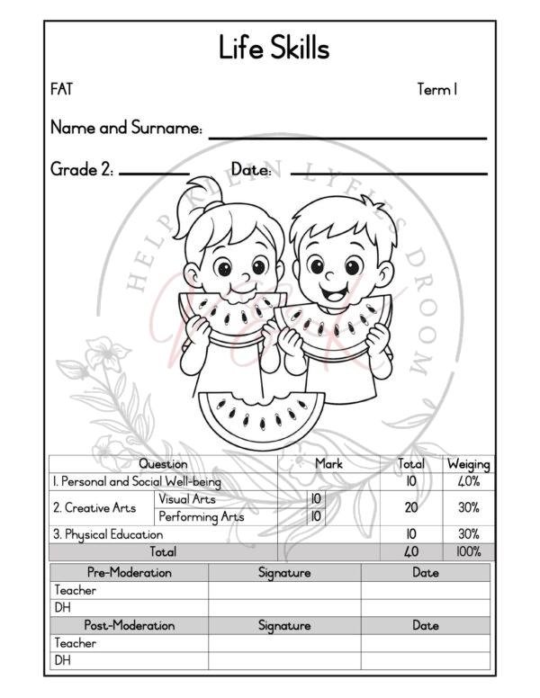 Grade 2 Life Skills Formal Assessment Task - Term 1 2026