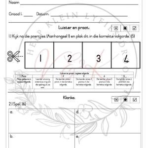 Graad 1 Afrikaans Huistaal Informele Assesserings - Kwartaal 1 2026