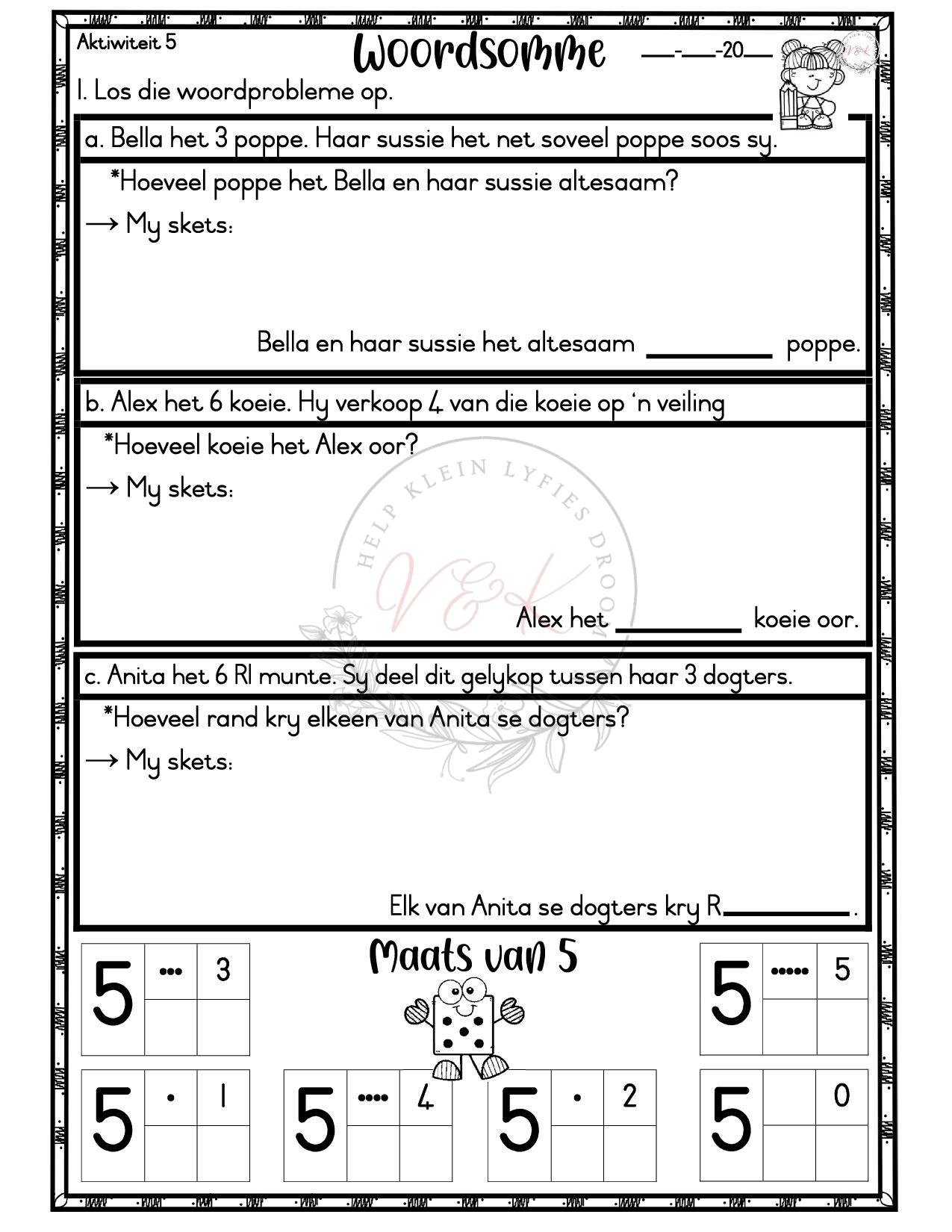 Graad 1 Wiskunde Lesbeplanning Pakket - Kwartaal 2 2026 - Image 5