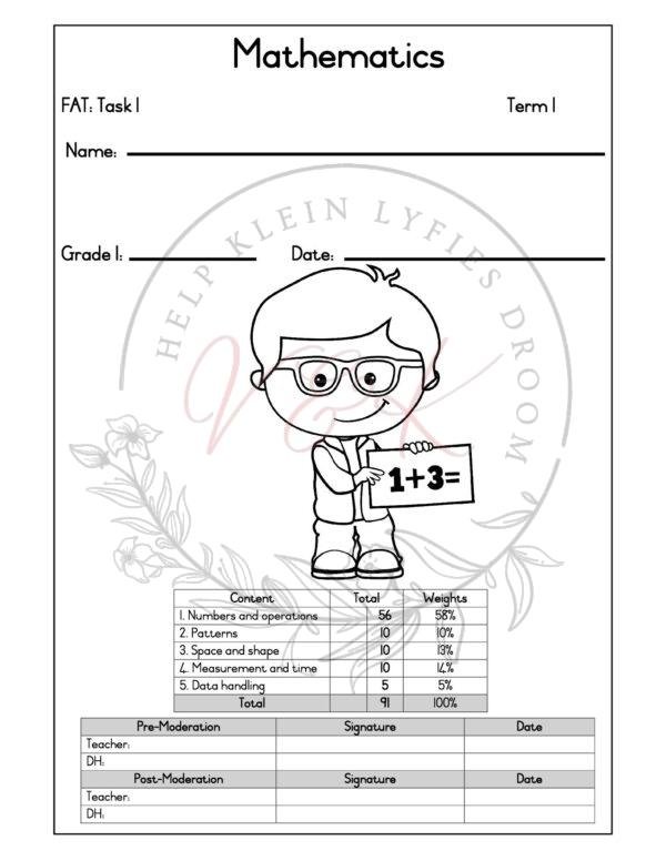 Grade 1 Mathematics Formal Assessment Task - Term 1 2026