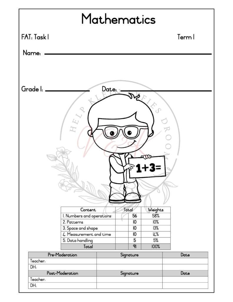Grade 1 Mathematics Formal Assessment Task - Term 1 2026