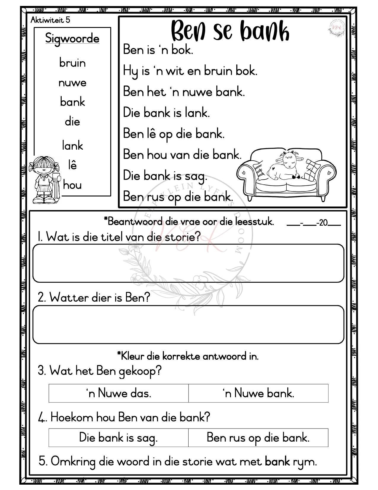 Graad 1 Afrikaans Huistaal Lesbeplannings Pakket - Kwartaal 2 2026 - Image 6