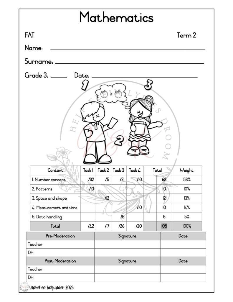 Grade 3 Mathematics Formal Assessment Task - Term 2 2025