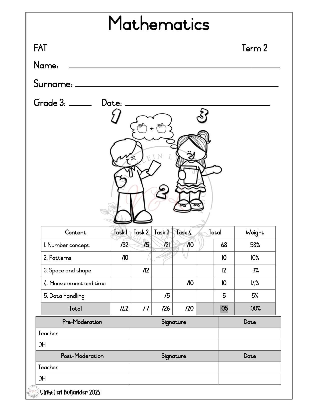 Grade 3 Mathematics Formal Assessment Task - Term 2 2025