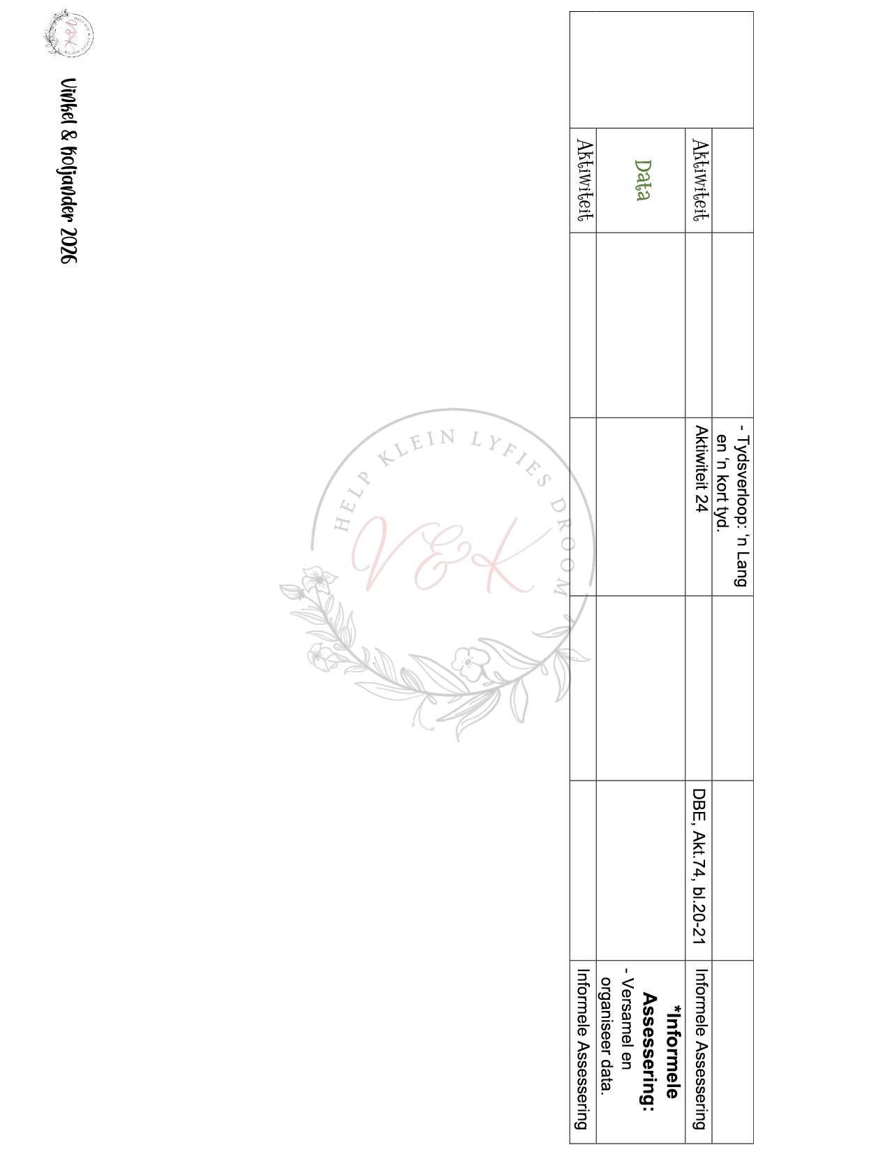 Graad 1 Wiskunde Lesbeplanning - Kwartaal 3 2026 - Image 3